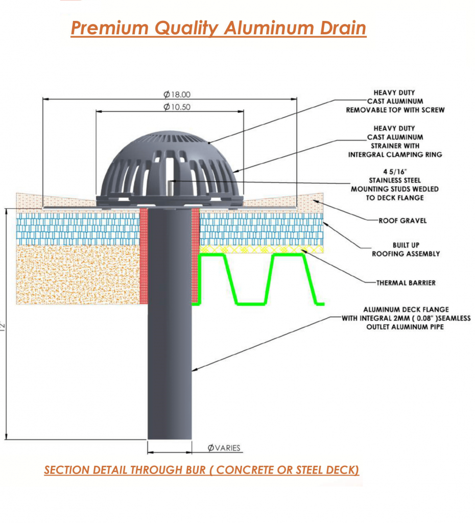 Aluminum Roof Drain Premium Quality Aluminum Drain Roofing Supplies